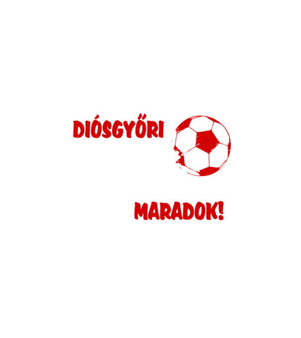 Diósgyőri drukker minta fehér pólón