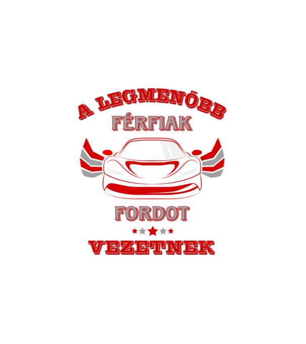 Fordos sofőr minta fehér pólón
