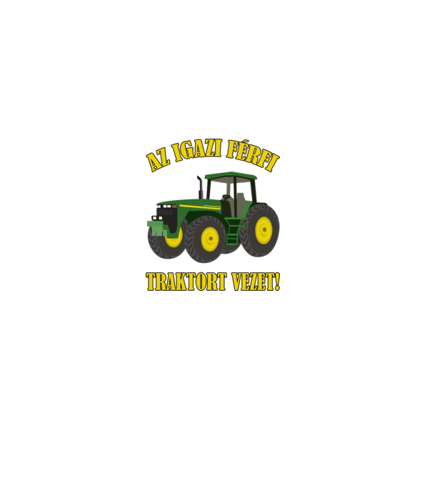 Traktor sofőr minta szürke pólón