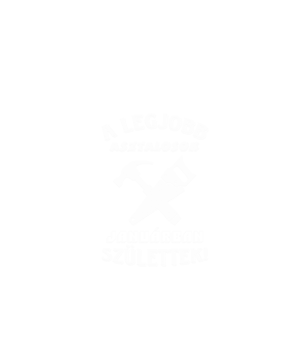 Asztalos szülinapja január minta fekete pólón