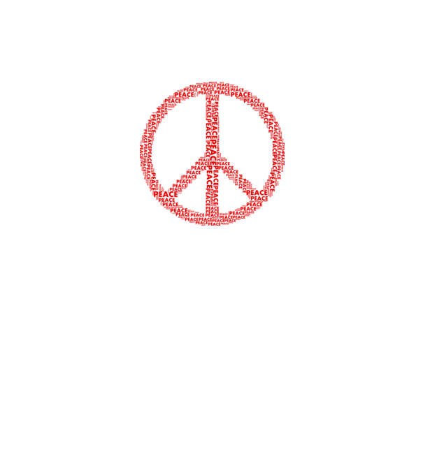 Béke peace minta fehér pólón