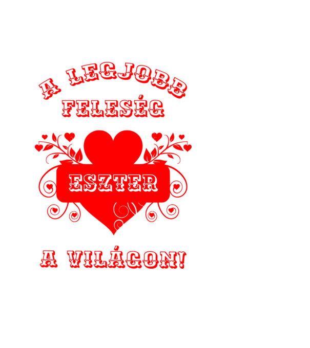 A legjobb feleség Eszter minta világoskék pólón