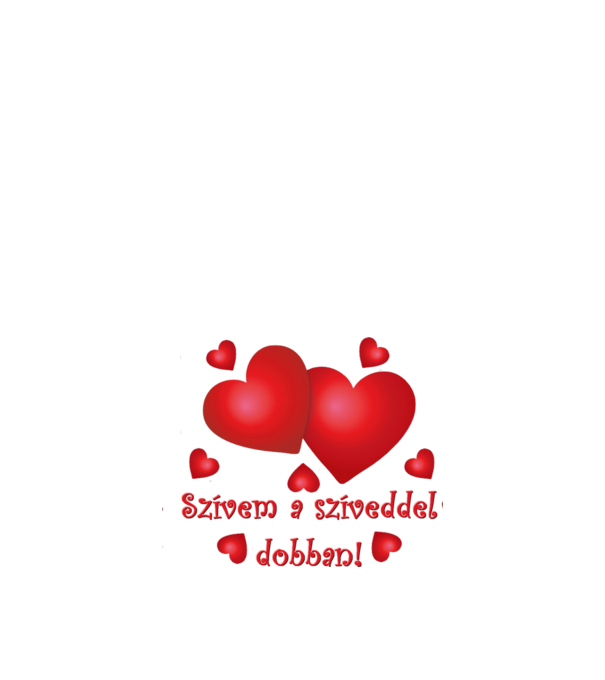 Szívem a szíveddel minta homokszín pólón
