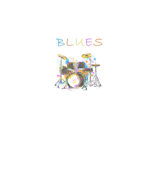 Blues minta fehér pólón