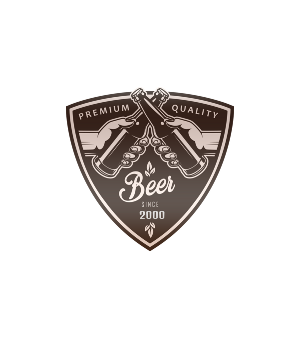 Beer 2000 minta fehér pólón