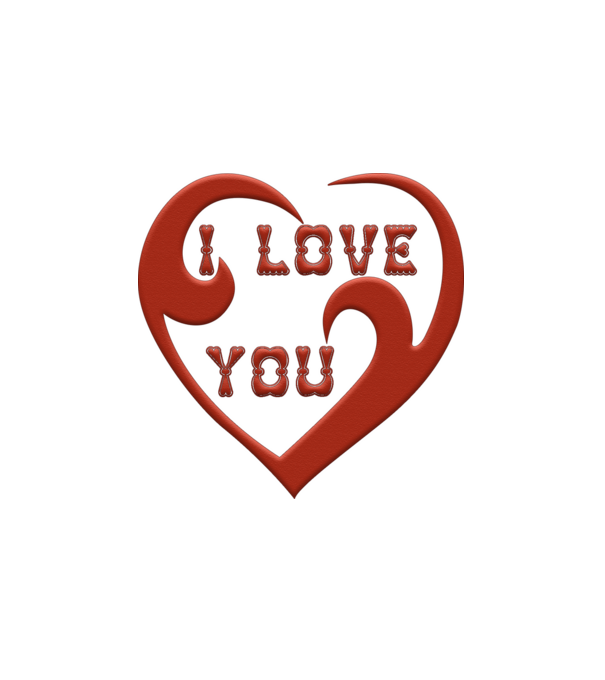 I Love You  minta fehér pólón