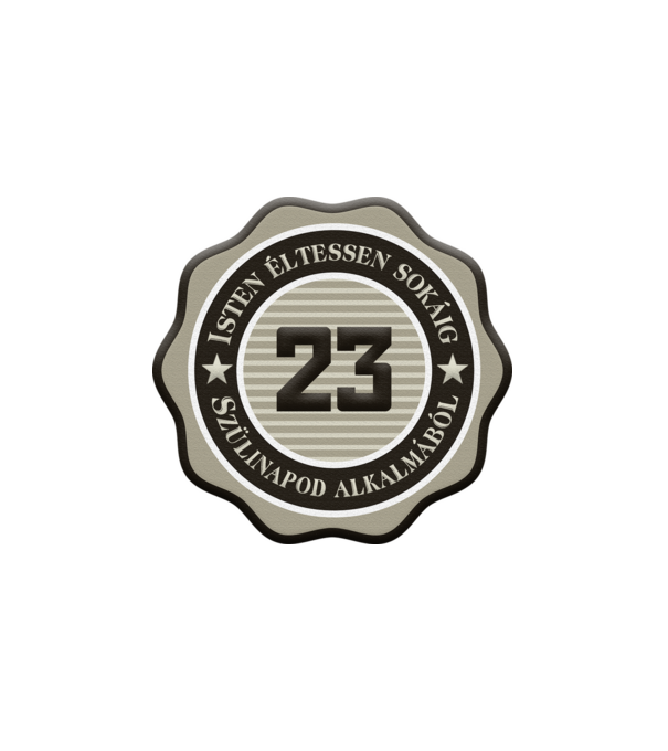 23 éves minta fehér pólón