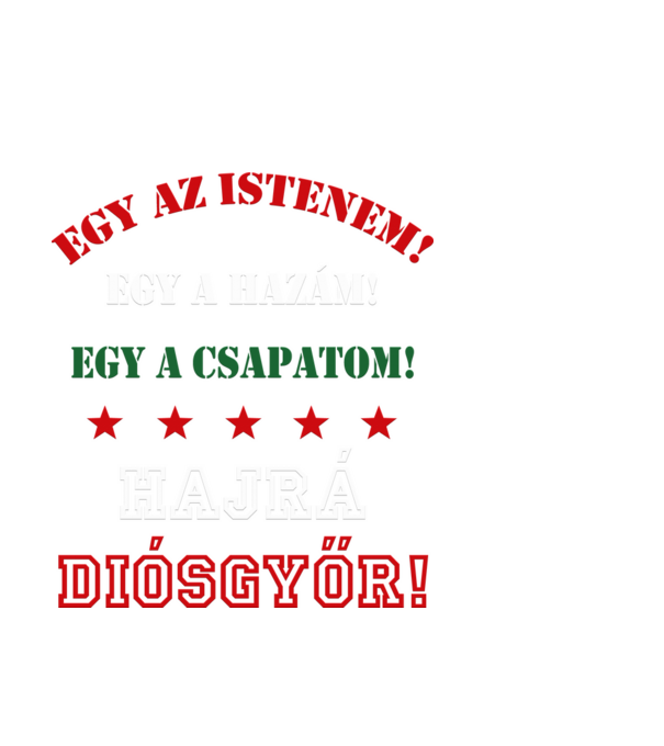 Diósgyőri drukker minta fekete pólón