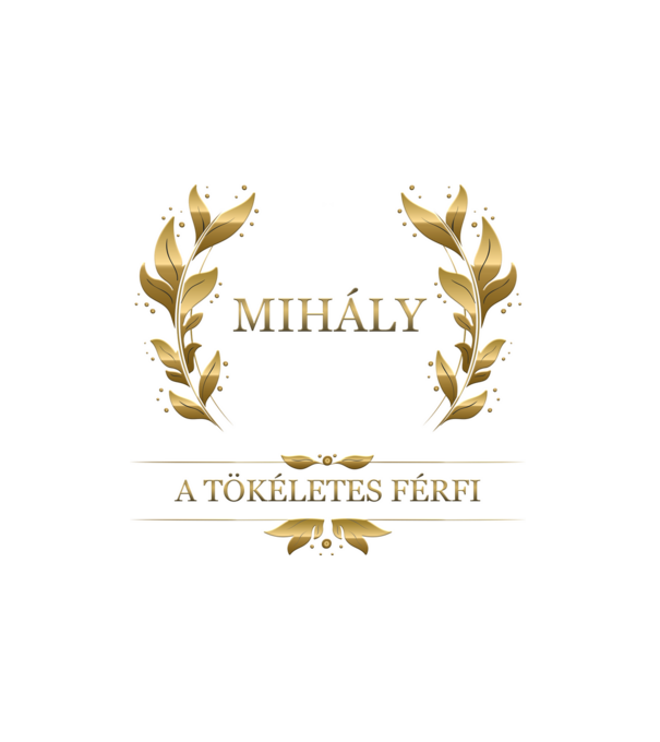 Mihály minta fehér pólón
