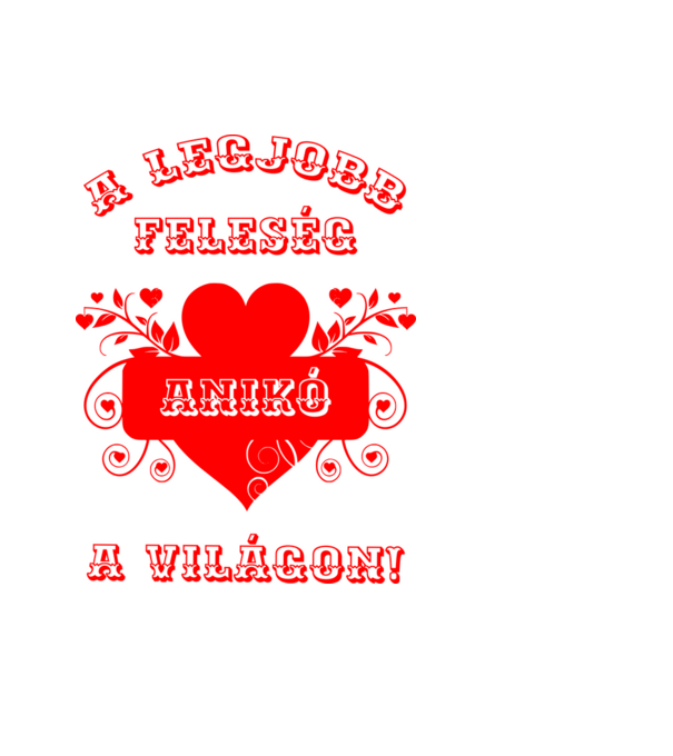 A legjobb feleség Anikó minta világoskék pólón
