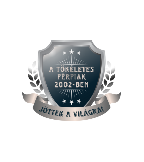 A tökéletes férfiak 2002 minta fehér pólón