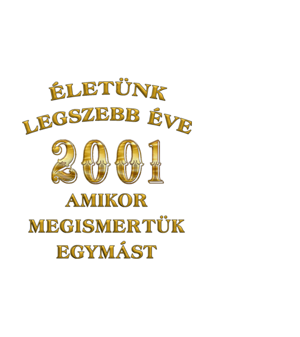 Életünk 2001 minta fehér pólón