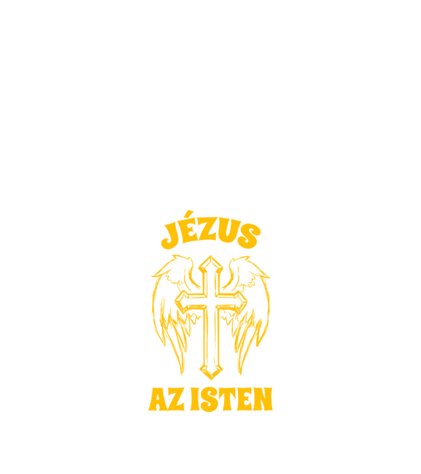 Jézus az én Istenem minta fekete pólón