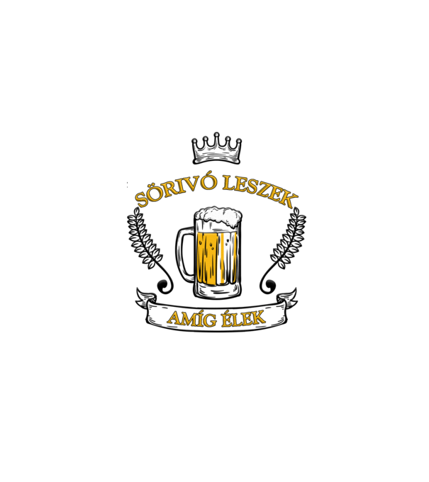 Sörivó leszek minta szürke pólón
