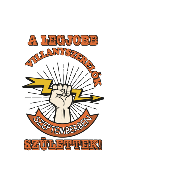 Villanyszerelő szeptember minta világoskék pólón
