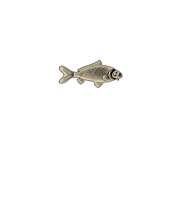 fish-line-art minta szürke pólón