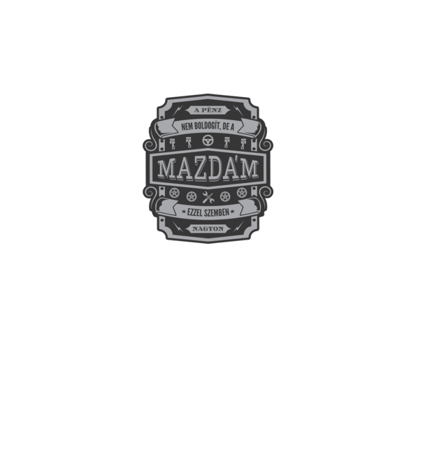 Boldogság a Mazdám minta rózsaszín pólón