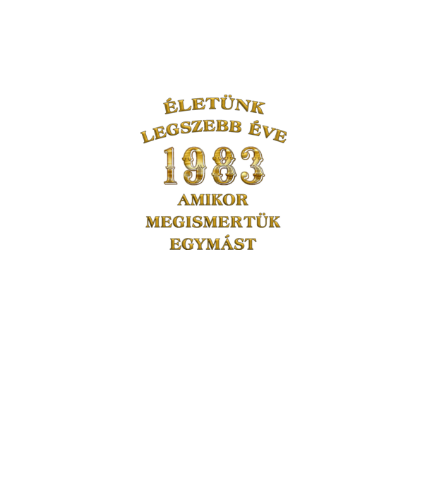 Életünk 1983 minta fekete pólón
