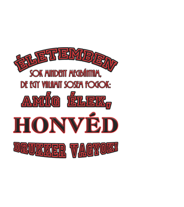 Honvéd drukker minta fekete pólón