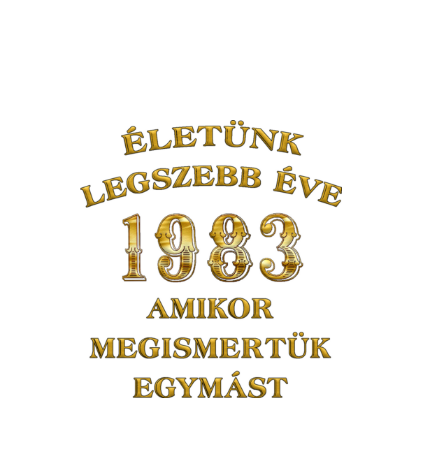 Életünk 1983 minta fehér pólón