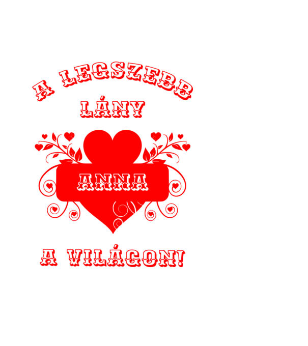 A legszebb lány Anna minta világoskék pólón