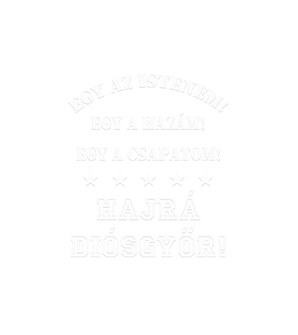 Diósgyőri drukker minta fehér pólón