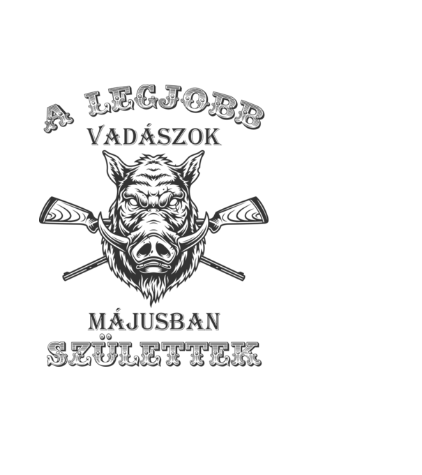 Vadász május minta világoskék pólón