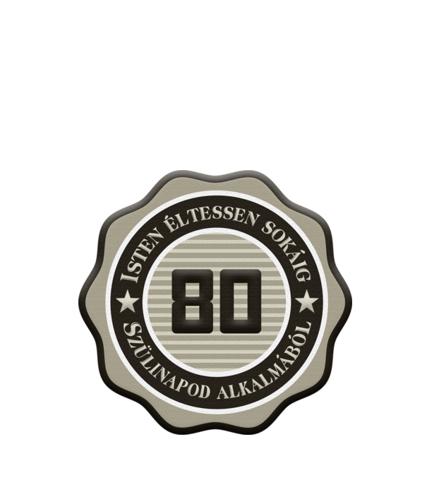 80 ÉVES minta almazöld pólón