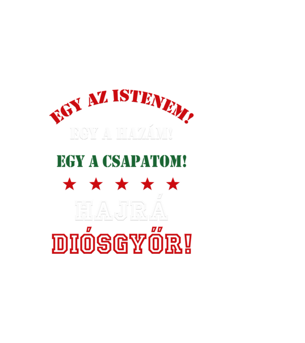 Diósgyőri drukker minta fekete pólón