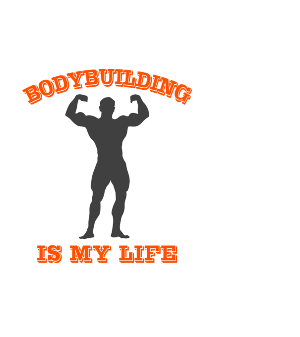 Body Building minta fehér pólón