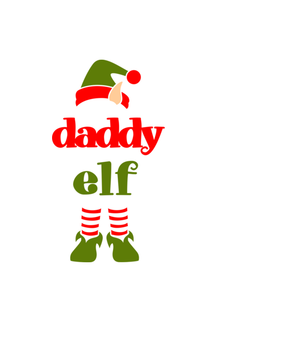daddy elf minta fekete pólón