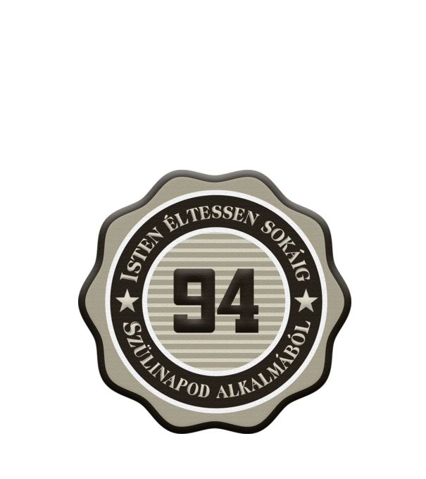 94 éves minta almazöld pólón