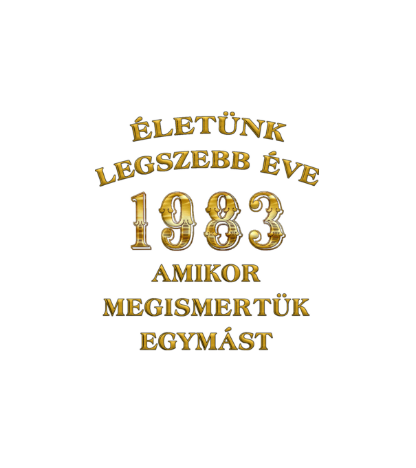 Életünk 1983 minta fehér pólón