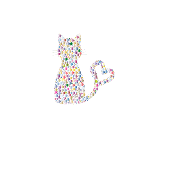 Colorful Cat 5 minta piros pólón