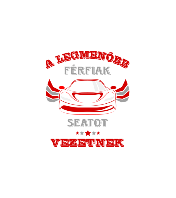 Legmenőbb férfiak seat minta fehér pólón