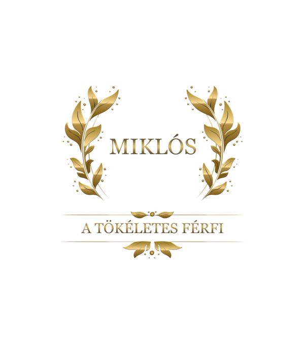 Miklós minta fehér pólón