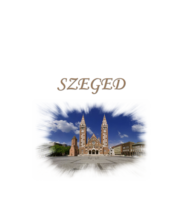 Szeged minta fekete pólón