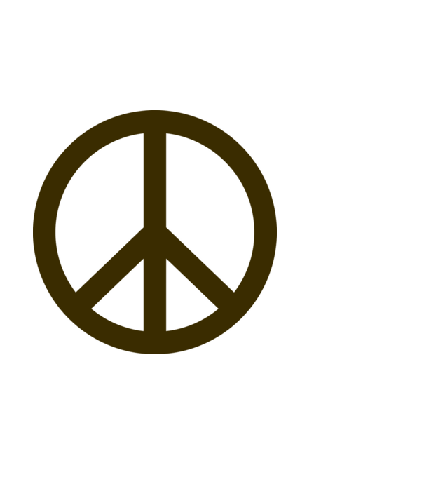 Peace symbol minta világoskék pólón