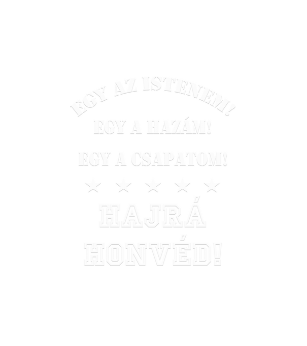 Honvéd drukker minta fehér pólón