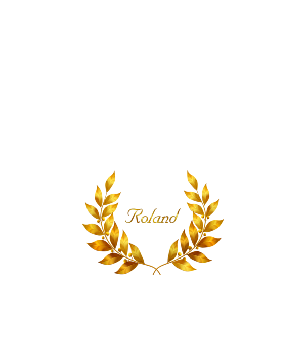 Roland minta fekete pólón