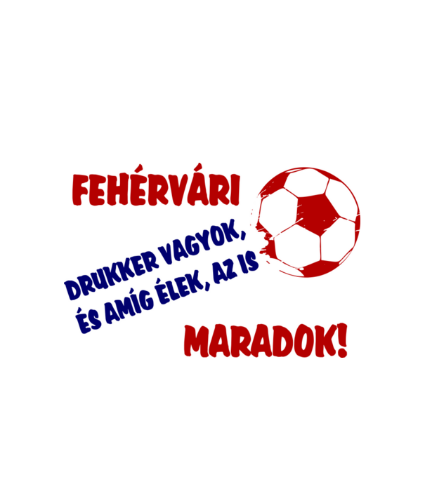 Fehérvári drukker minta fehér pólón