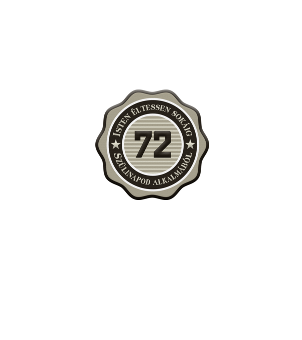 72 éves minta szürke pólón