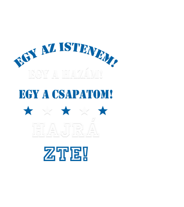ZTE minta fehér pólón