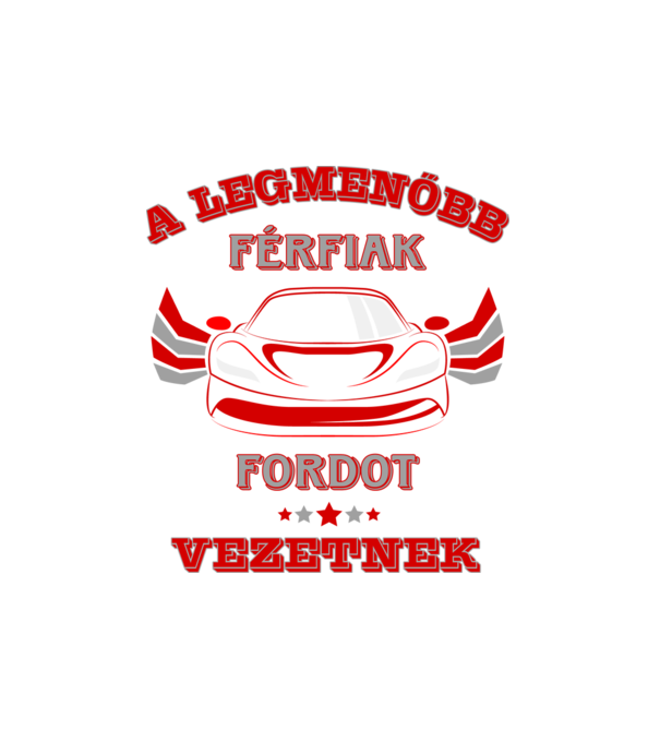 Fordos sofőr minta fehér pólón