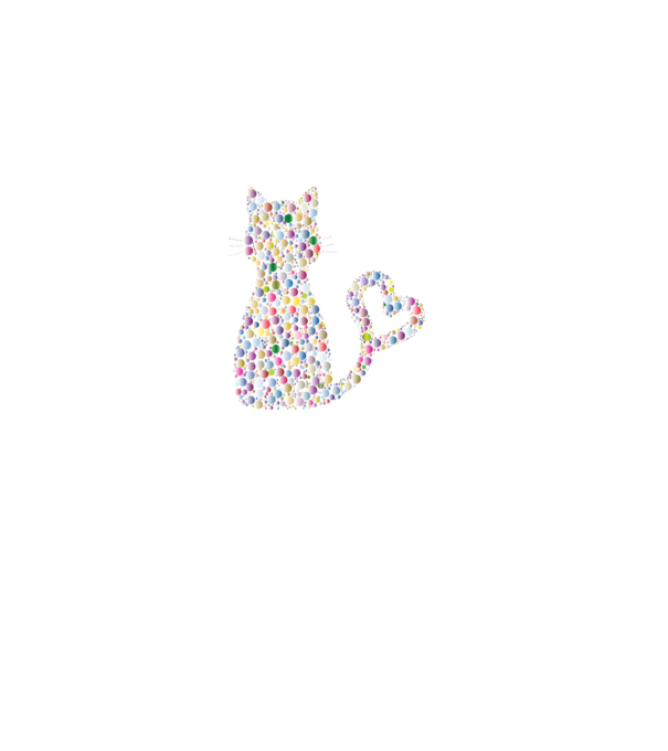 Colorful Cat 5 minta sötétkék pólón