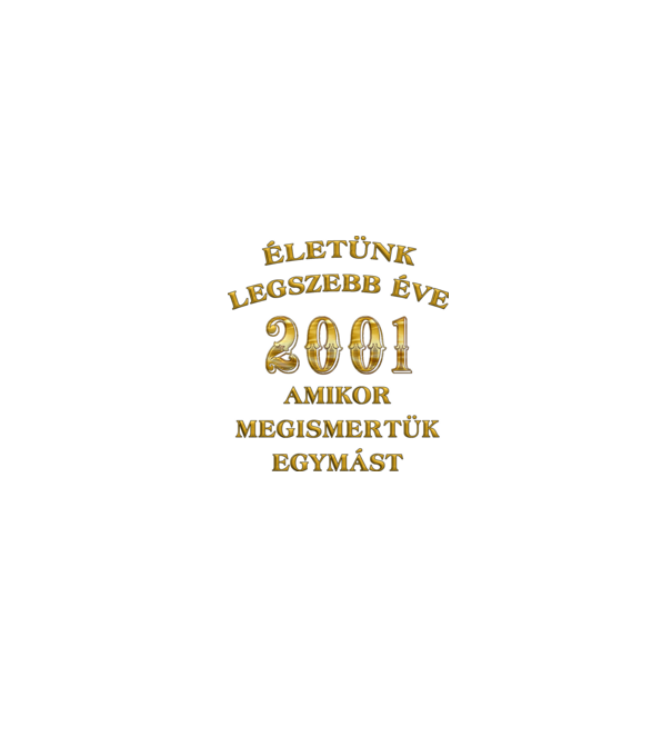 Életünk 2001 minta fekete pólón