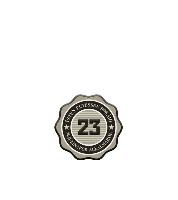 23 éves minta fehér pólón