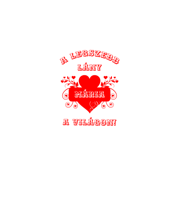 A legszebb lány Mária minta világos rózsaszín pólón
