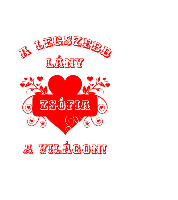 A legszebb lány Zsófia PM minta világoskék pólón