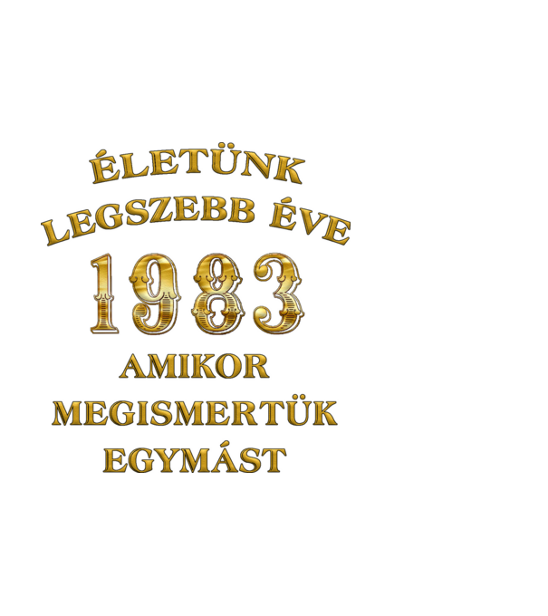 Életünk 1983 minta fehér pólón